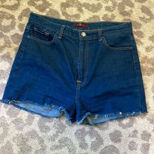 Vintage Y2K 7 For All Mankind 7fam cutoff raw hem jean denim shorts